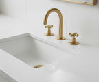 Unlacquered Brass Sink Faucet – Widespread Three-Hole Sink Fixture