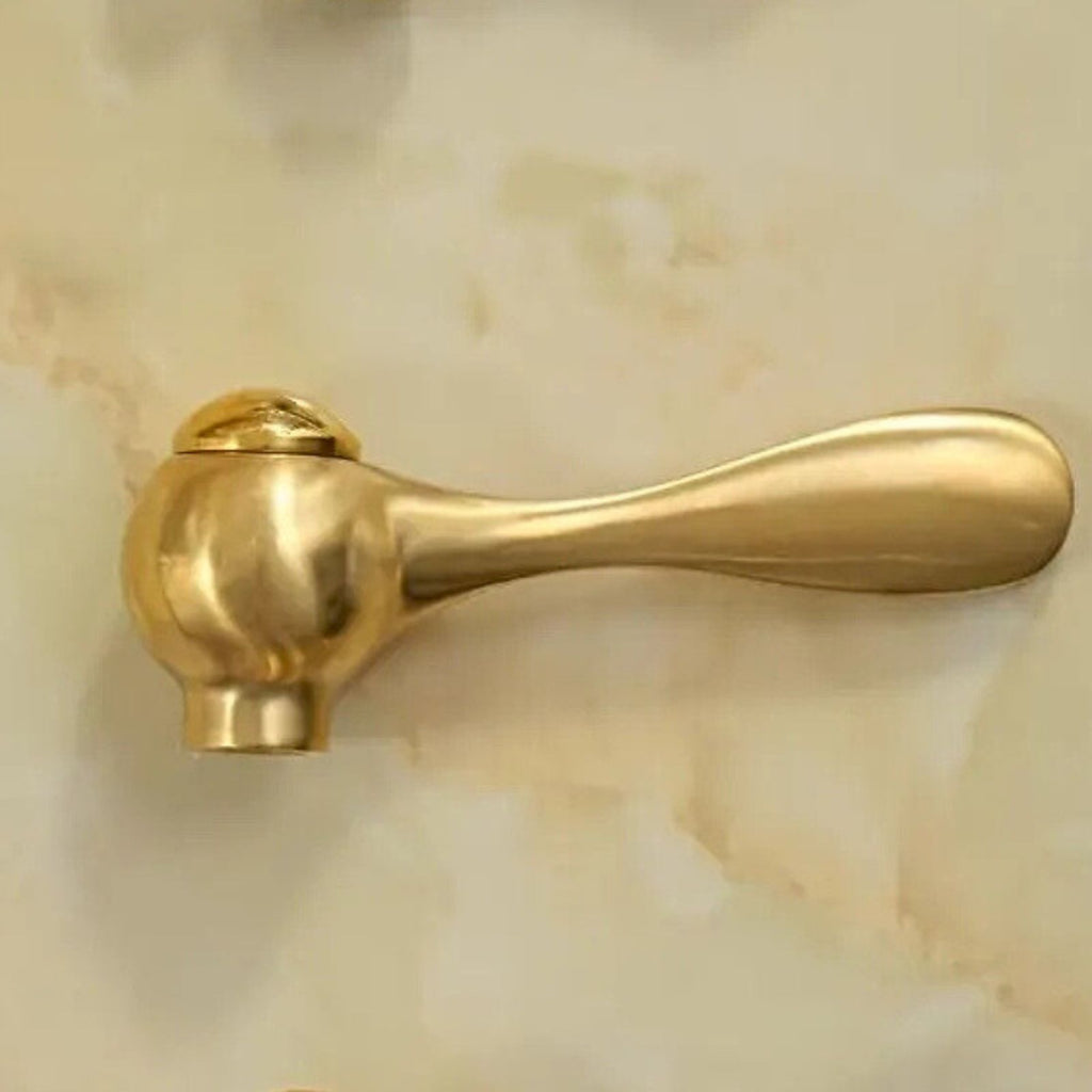 Unlacquered Brass Sink Faucet – Widespread Three-Hole Sink Fixture